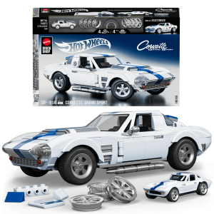 Mattel Brick Shop Hot WheelsJuguete de Construcción Elite 63 Corvette Grand Sport