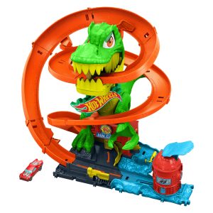 Hot Wheels City Pista de Brinquedo T-Rex x Quartel de Bombeiros