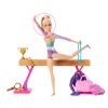 Barbie Coffret de Jeu Gymnaste, Poupée Mode, Blonde, 10Accessoires